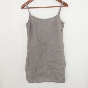 Vintage Old Navy 100% Linen Sleeveless Tunic Gray Size 4